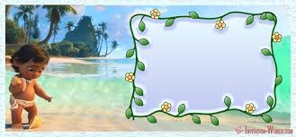 Baby Moana Invitation Invitation World