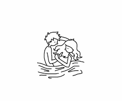 Vector romantic couple sign symbol. Drawing Skill Kissing Couple Drawing Gif