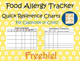 food allergy tracker and emergency contact charts freebie