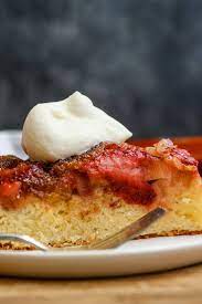 Strawberry Rhubarb Upside Down Cake Recipe Recipe Rhubarb Upside Down Cake Strawberry Recipes Upside Down Cake
