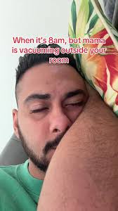 Mom Vacuuming in Morning