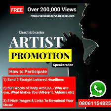 There is no fixed price for promoting music in nigeria as it varies with the promoter. Top 10 Nigerian Sites To Promote And Post Music For Free Music Radio Nigeria