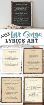 Instead i spend time going to work. Free Printable Love Song Lyrics Art The Navage Patch