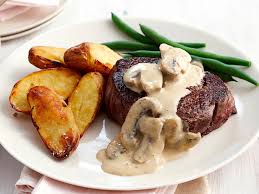 FILLET STEAK FRIED MUSHROOM