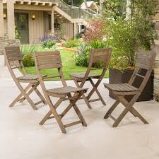 Bristle Outdoor Acacia Wood Foldable Dining Chairs Set Of 4 Grey Finish Walmart Com In 2020 Outdoor Dining Chairs Patio Dining Chairs Metal Outdoor Furniture