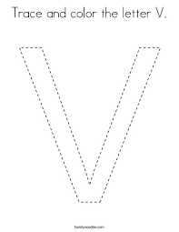 Free letter v coloring pages to print for kids. Trace And Color The Letter V Coloring Page Twisty Noodle