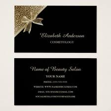 Branded material includes business cards, salon menu, promotional signs, clothing, etc. Elegant Cosmetology Black And Gold Leopard Ribbon Business Card Zazzle Com Event Planner Business Card Event Planning Design Event Planning Tips