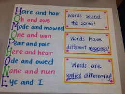 Homophones Anchor Chart Teaching Grammar Classroom Charts