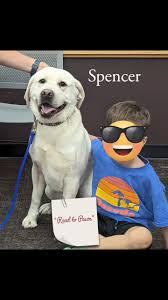 Spencer & his Therapy dog friends did “Read to Paws” today