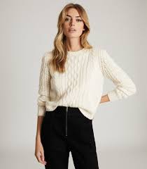Target.com has been visited by 1m+ users in the past month Cream Cable Knit Sweater Shop The World S Largest Collection Of Fashion Shopstyle