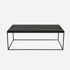 If you're going for a dramatic edge, consider a black marble coffee table. Rectangular Marble Coffee Table Nero Marquina Black Aime Te