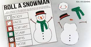 roll a snowman printable game real housemoms