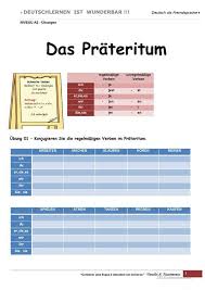 A2 Das Prateritum Deutsch Lernen Deutsche Sprache Deutsch Unterricht