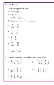 Kurang dan lebih dari 7. 1 Degan Menggunakan Tanda Sama Dengan Lebih Dari Atau Kurang Dari Bandingkan Pecahan Brainly Co Id