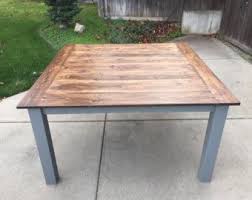 Square Farmhouse Dining Table 5ft X 5ft By Refinedrusticgoods Farmhouse Dining Table Diy Kitchen Table Farmhouse Dining