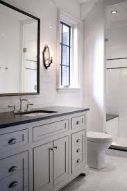 Jet Mist Countertop Transitional Bathroom Cr Home Design Granite Bathroom Gray Vanity Trendy Bathroom