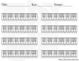 Blank Piano Chart