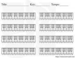 blank piano chart