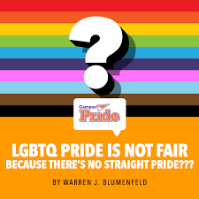 The rainbow flag is seen at pride events all around the world and is often used as a collective symbol for. Oped Lgbtq Pride Is Not Fair Because There S No Straight Pride