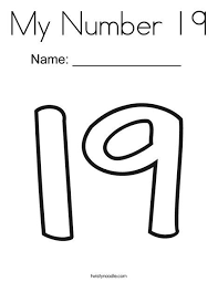 My Number 19 Coloring Page Twisty Noodle Number 19 Bible Activities For Kids Numbers Preschool