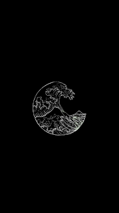 Waves Black White Aesthetic Tumblr Wallpaper Wallpaper Iphone Gambar Menakjubkan Seni Abstrak
