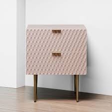 Audrey Bedside Table Blush West Elm United Kingdom Bedside Table Home Accessories Table