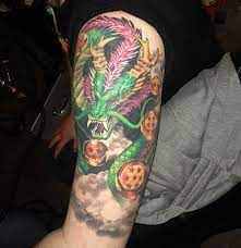This tattoo is amongst the most popular asian dragon tattoos as it symbolizes strong willpower. Dragon Ball Z Shenlong Tattoo Z Tattoo Dbz Tattoo Dragon Ball Tattoo