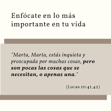 Frases y consejos de la Biblia | Intentar tener demasiadas prioridades  puede hacer que fallemos. Nunca debemos inquietarnos tanto por los aspectos  prácticos que nos... | Instagram