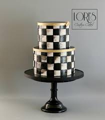 Black And White Checkered Cake This Was A Lot More Difficult To Paint Than I Orginally Thought It Would Be Completed Inspired Fromthe Cus Checkered Cake Special Occasion Cakes Brithday Cake