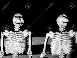 Check spelling or type a new query. A Pair Of Skeletons Sitting Laughing On A Bench In The Dark Stock Photo Picture And Royalty Free Image Image 89327018