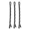 Use bobby pins to pin back stray hairs at the nape of your neck. 1