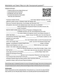 Arbeitsblatt Mit Luckentext Zum Thema Was Ist In Der Franzosenzeit Passiert Arbeitsblatter Geschichtsunterricht Deutsch Unterricht