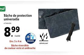 Salon extérieur, chaises de jardin, table et fauteuil de jardin, canapé extérieur, meubles de jardin en teck, parasol… Offre Bache De Protection Universelle Florabest Chez Lidl