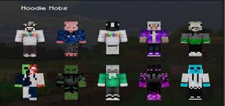 Mob skin pack for minecraft pe. Hoodie Mobs Skin Pack Minecraft Skin Packs