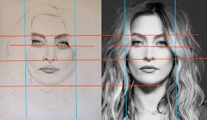 THE #PORTRAIT. Dear Luz Adriana Muñoz: You have a lot of #talent and  sensitivity! As you can see from the colored reference lines in the  attached image, the face in your #drawing