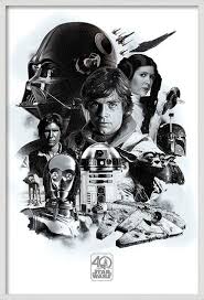 Star Wars Montage 40th Anniversary Poster Sold At Abposters Com Star Wars Poster Star Wars Artwork Star Wars Pictures