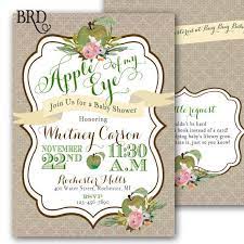 Apple Of My Eye Baby Shower Invitation Autumn Baby Autumn Shower Green Apple Shower Fall Show Apple Baby Shower Baby Shower Invitations Fall Shower Invitations