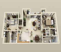 50 Two 2 Bedroom Apartment House Plans 3d House Plans Small House Plans House Plans