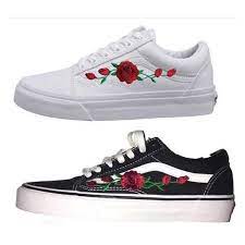 Shoes At Instagram Com Wheretoget Liked On Polyvore Featuring Shoes Sneakers Blossom Shoes High Top Shoes Flower Sneakers Blos Shoes Vans Rose Shoes