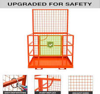 Titan Attachments HD 2 Person Forklift Safety Cage 45" X 43