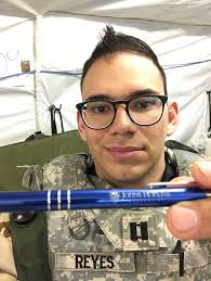 Christopher D Reyes, CCRN, CPN is a DNP Pediatric Primary Care NP  student…and a Captain in the Army Reserve Nurse Corps. Sometimes the two  conflict. Like in February of 2018 when he