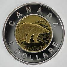 2003 CANADA TOONIE PROOF SILVER WITH GOLD PLATE TWO DOLLAR COIN | eBay