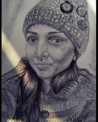 My artwork "New Year New Me" Charcoal