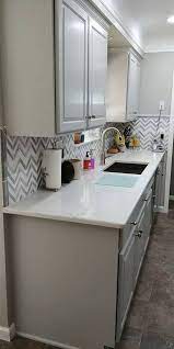 Visit blog link below for all the details. Golden Oak To Seagull Gray Kitchen Transformation Kitchen Cabinet Design Kitchen Transformation Kitchen Cabinets