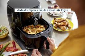 Letak saja bahan nak goreng dalam air fryer, kemudian setkan suhu dan masa dan. Senarai Jadual Suhu Dan Masa Memasak Untuk Guna Air Fryer