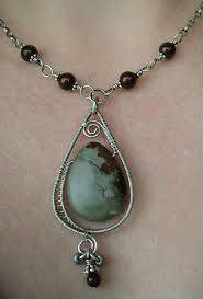 Simple Design For Wrapping Teardrop Gemstones Pendant Wire Work Jewelry Wire Jewelery Metal Jewelry