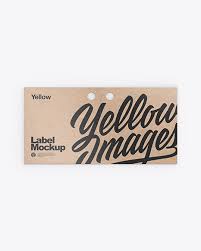 Kraft Clothing Label Mockup In Stationery Mockups On Yellow Images Object Mockups