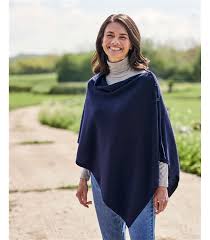 Check spelling or type a new query. Bleu Nuit Poncho A Boutons Femme Cachemire Merinos Woolover Fr