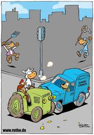 Traktor Kuh Huhn Hahn Bauer Hundefanger Hund Laster Auto Unfall Crash Lustige Cartoons Ruthe Cartoon Zeichentrickfilme