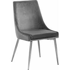 Grey Velvet Accent Chair Silver Toothpick Legs Upholstered Dining Chairs Velvet Dining Chairs Dining Chairs